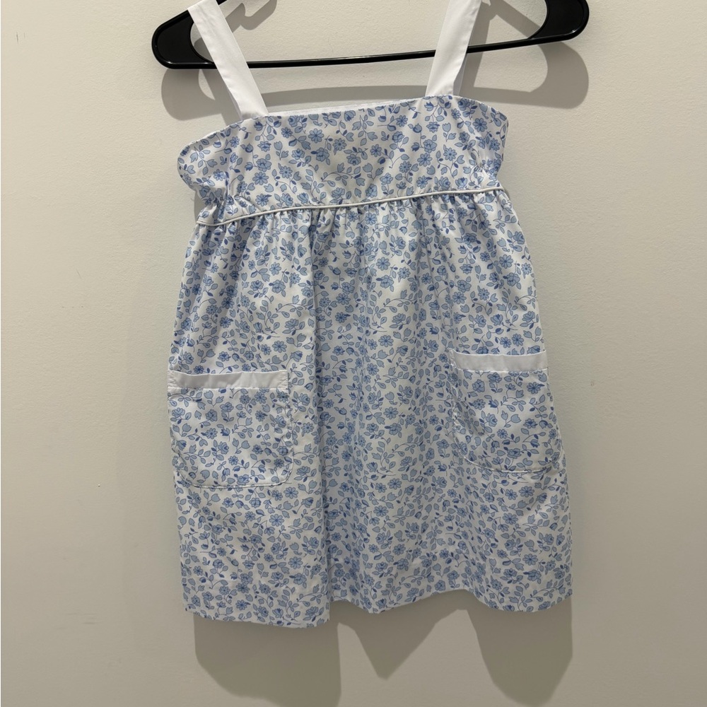 The Beaufort Bonnet Company Blue Floral Kids Dress